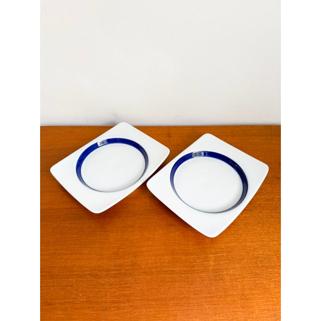 Vintage Brushed Cobalt Ceramic Tableware Set from Rosenthal, 1970s, Set of 6 For Sale - Image 6 of 18
