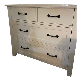 Pottery Barn White Stratton 4 Drawerr Dresser- For Sale