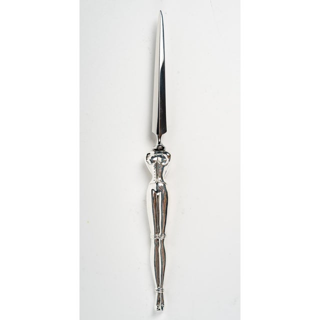 Letter Opener or Paper Cutter in Silver Bronze by Richard Lauret For Sale - Image 11 of 13