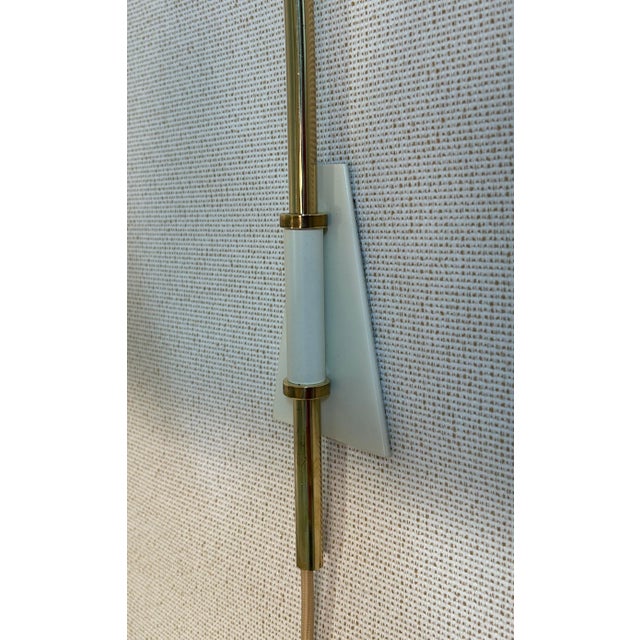 Metal Pair of 1960s Wall Swing-Arm Lamps by Gerald Thurston For Sale - Image 7 of 10