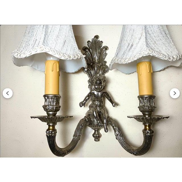 Wall Lights in Silvered Bronze, 1960s, Set of 2 For Sale - Image 6 of 17