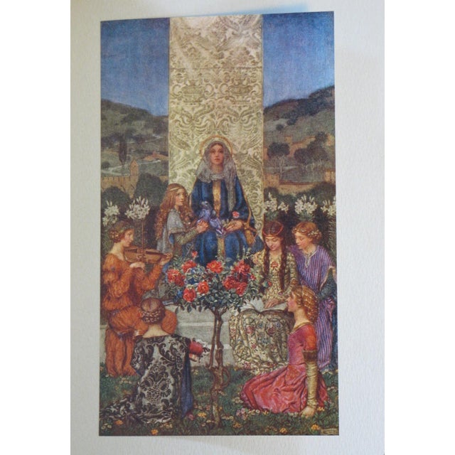 Early 20th Century Art Book Eleanor Fortescue Brickdale, 24 Full Color Tipped in Illustrations Fine Re-Binding "Old English Songs & Ballads" For Sale - Image 14 of 18