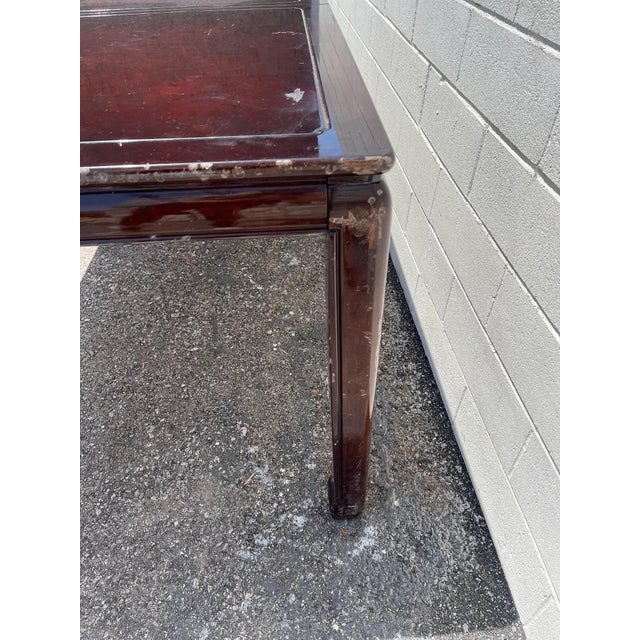 Mid 20th Century 5pc Vintage Asian Dining Set Wood Cane Chinoiserie Kitchen Furniture For Sale - Image 5 of 10