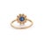 Victorian-Inspired 1.22Ct Blue Sapphire & Diamond Floral Ring in 14k Gold Size 4 For Sale - Image 9 of 17