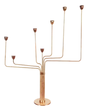 Vintage Danish Candelabra in Brass by Piet Hein, 1950s