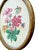 Shabby Chic Antique Oval Framed Hand-Painted Geranium Study on Linen For Sale - Image 3 of 10