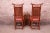 1950s Henry Olko for Willow and Reed Pagoda Collection Sculpted Rattan and Cane Throne Chairs, Fully Restored For Sale - Image 5 of 13