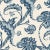 Sample- Schumacher Vallier Vine Fabric in Indigo For Sale