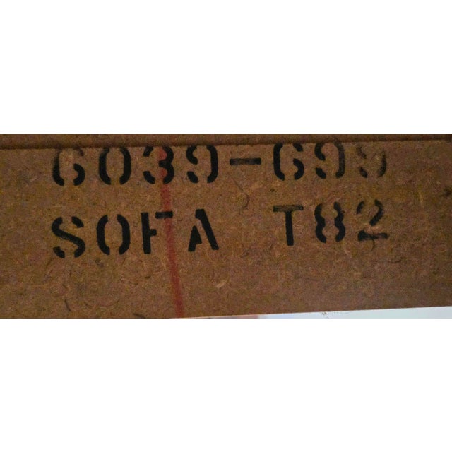 Vintage Mid Century Modern Wood Cane & Glass Top Sofa/Console Table For Sale - Image 9 of 11