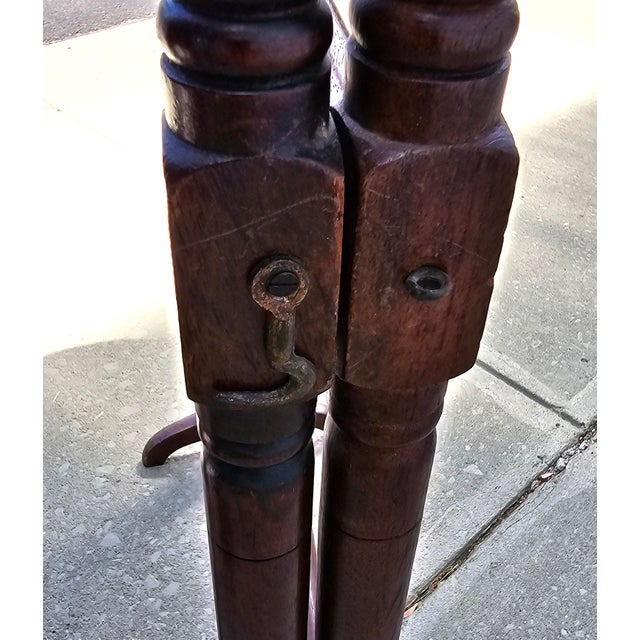 Brown Late Victorian Mahogany Folding Quilt Rack For Sale - Image 8 of 8