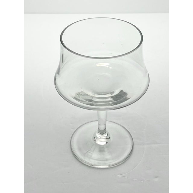 1980s 1980s Vintage Set of 10 Clear Cocktail Coupe Glasses For Sale - Image 5 of 5