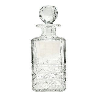 Vintage Edinburgh Cut Crystal Decanter 9.75” For Sale