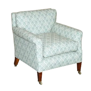 Easy Armchair in Ticking Fabric