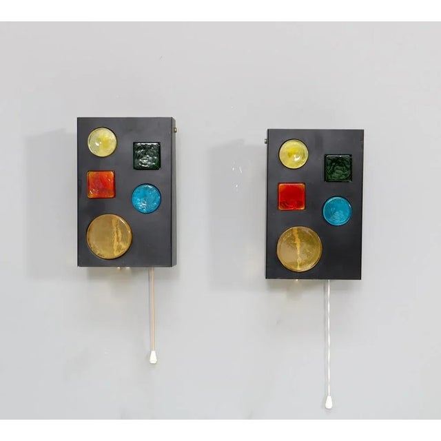 Metal Mid-Century Modern Alchemy Wall Lights Objects by Raak Amsterdam, 1968, Set of 2 For Sale - Image 7 of 7