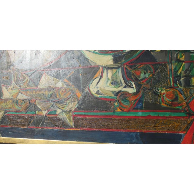 Paint Michel Patrix Stilllife on Panel Circa 1950's For Sale - Image 7 of 11