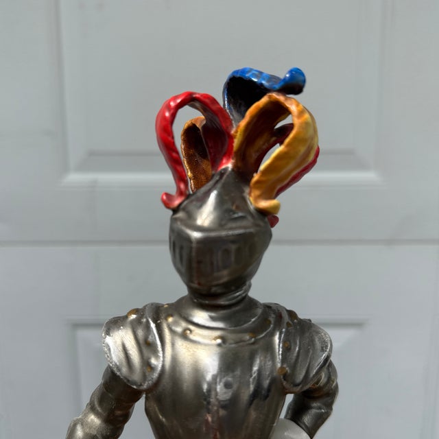 Late 20th Century Medieval Knight in Shining Armor Porcelain Statue For Sale - Image 5 of 8