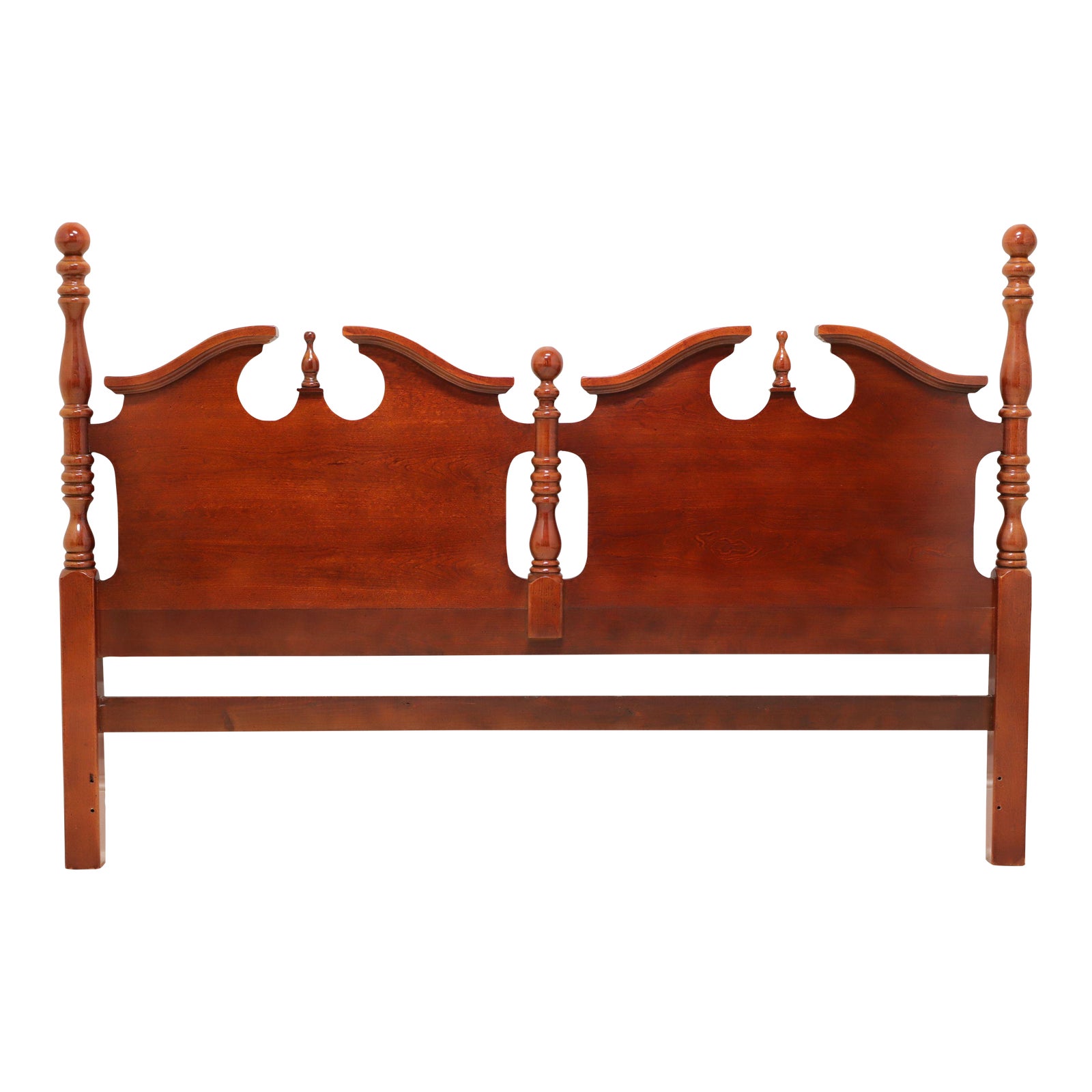 Thomasville Cherry Traditional Double Pediment King Size Headboard