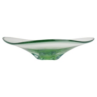 Mid-Century Art Glass Bowl by Zelezno Borske Sklo, 1960s For Sale