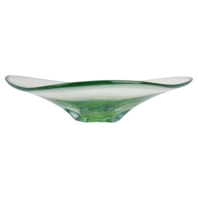 Mid-Century Art Glass Bowl by Zelezno Borske Sklo, 1960s For Sale