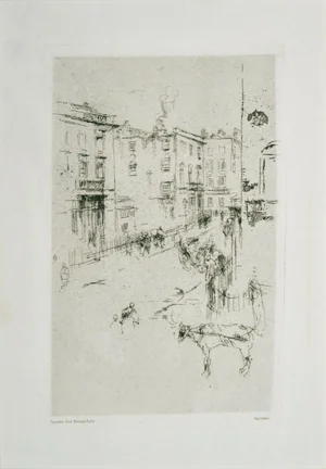 Alderney Street - Original Etching by J.A. Whistler - 1881 1881