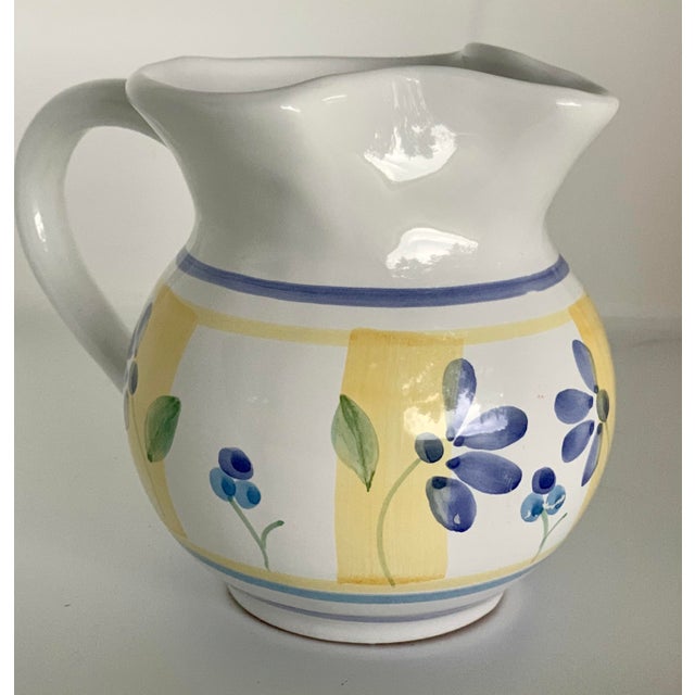 Italian Early 21st Century 'Zafferano' by Caleca, Petite Hand-Painted Pottery Pitcher For Sale - Image 10 of 10