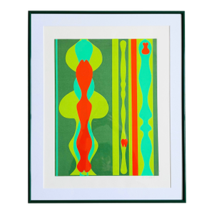 Vintage Geometric Abstract Serigraph by H. Gilbert