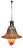 Art Deco Tiffany Style Stained Glass Acorn Pendant Light, 1940s For Sale