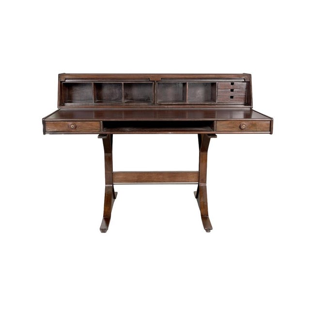 Ultra-modern model 530 writing desk designed by Gianfranco Frattini and produced by Bernini. This desk is crafted from a...