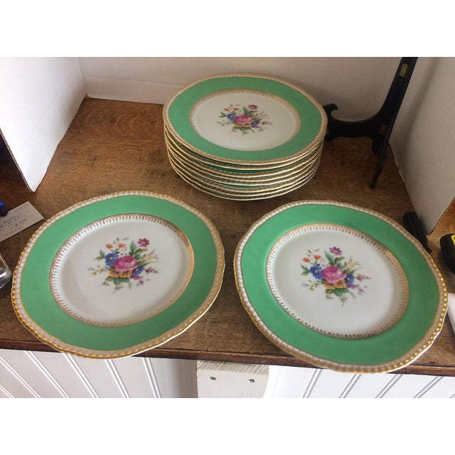 1920s Porcelain Dinner Plates, Bavarian Plates, Set of Ten For Sale - Image 6 of 10