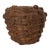 1980s Pine Needle Coil Basket Native American Southeast Usa Hand Crafted 5.75" Tall For Sale
