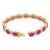 Red 29.6 Cts Oval Cut Ruby and Diamond Bracelet in 18k Yellow Gold For Sale - Image 8 of 9