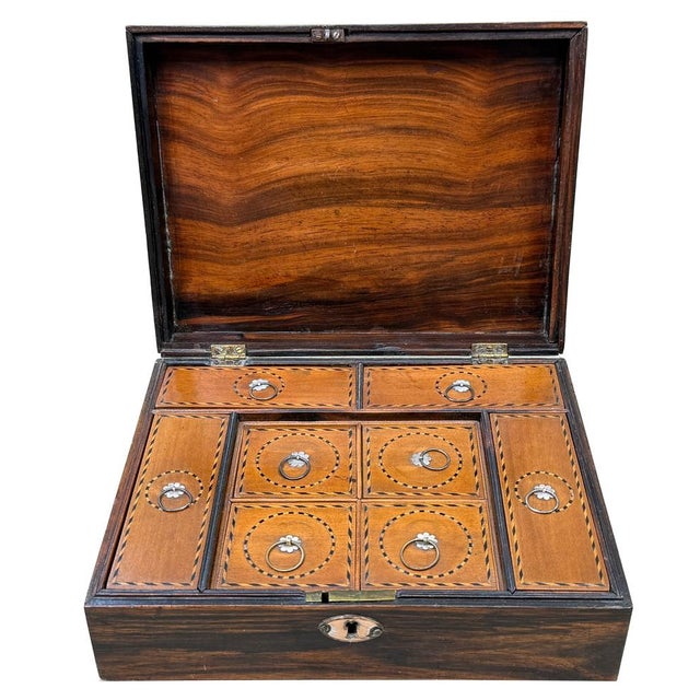Mid 19th Century Rectangular Coromandel Work Box, 1840 For Sale - Image 5 of 11
