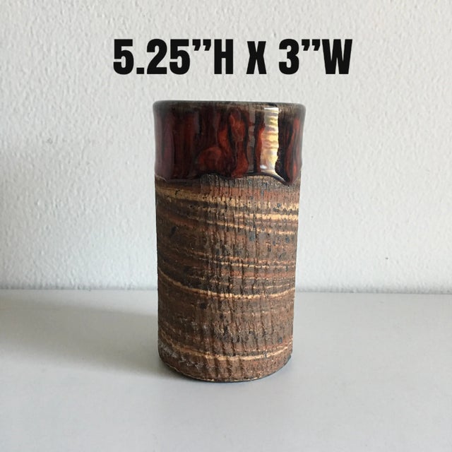 Mid-Century Vase Danish Pottery Lava For Sale In West Palm - Image 6 of 6