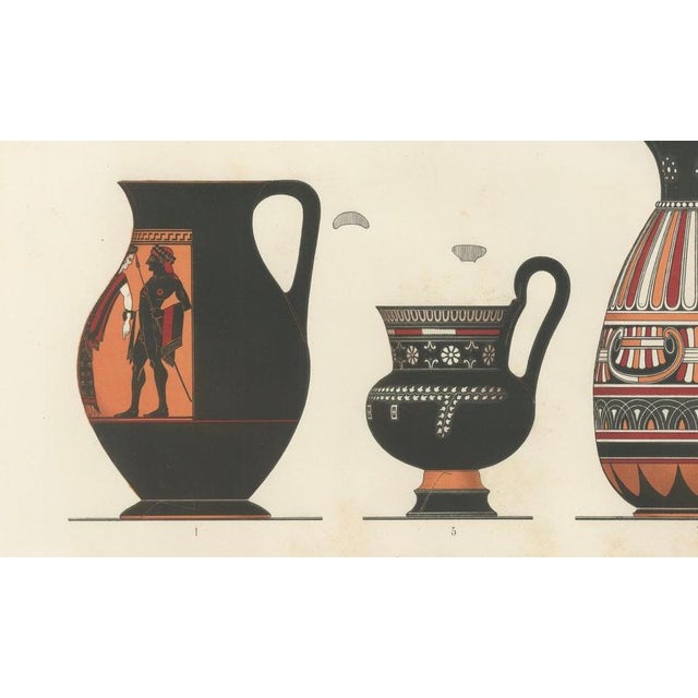 Albert Genick, Greek Jugs with Winged Figure, 1883, Lithograph For Sale - Image 6 of 9
