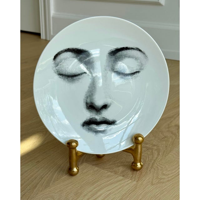 Fornasetti "Tema e Variazioni" (Theme and Variations) porcelain plate. Handcrafted in Milan, this specific variation—No....