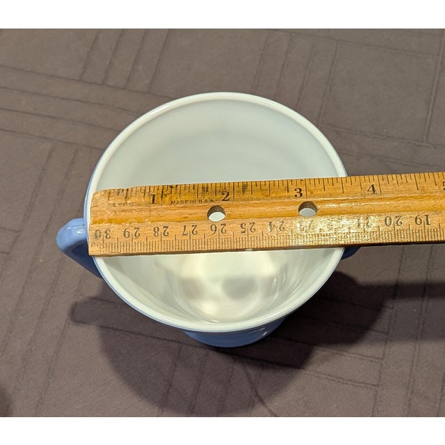 1940s Vintage 1940s Hazel-Atlas "Moderntone" Platonite Pastel Open Sugar Bowl - Pastel Blue For Sale - Image 5 of 5