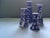 Vintage Blue & White Patterned Candlesticks- Set of 4 For Sale - Image 11 of 11