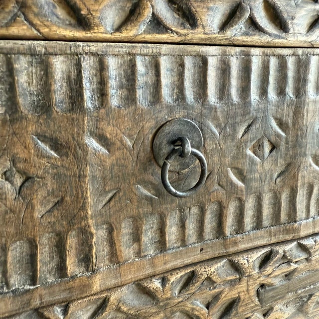 Vintage Carved 4 Drawer Console With Carvings For Sale - Image 14 of 15