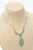 Vintage Art Deco Marcasite and Green Stone Necklace With Pendant For Sale In Miami - Image 6 of 7
