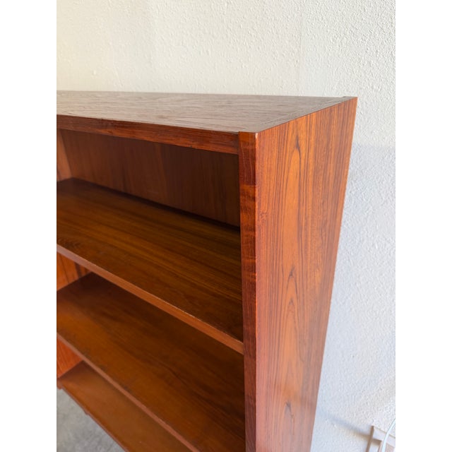 Mid-Century Danish Modern Teak Bookcase Cabinet – Open Shelving 1960s For Sale - Image 4 of 11