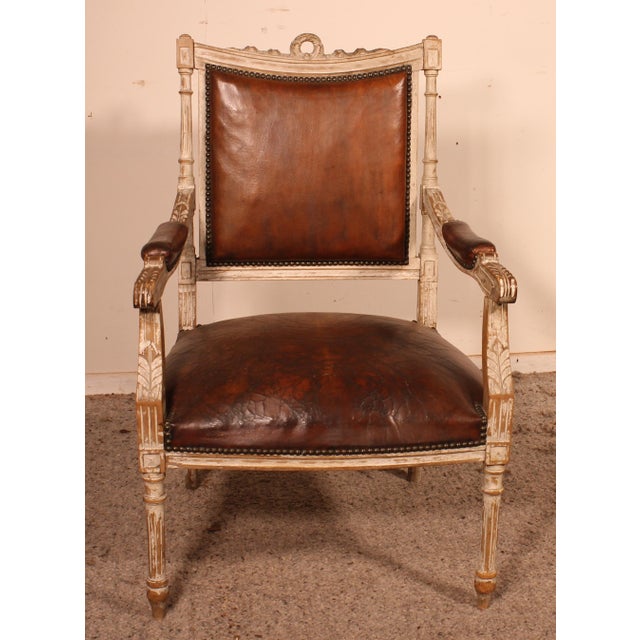 18th Century Louis XVI Armchair For Sale - Image 10 of 10