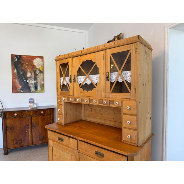 Art Nouveau Natural Wood Cupboard, 1890s For Sale - Image 4 of 13