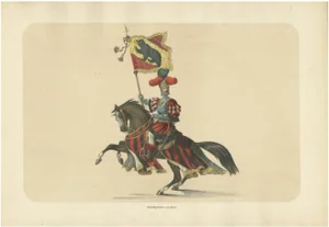 Proud Standard-Bearer of Bern, 1855, Paper