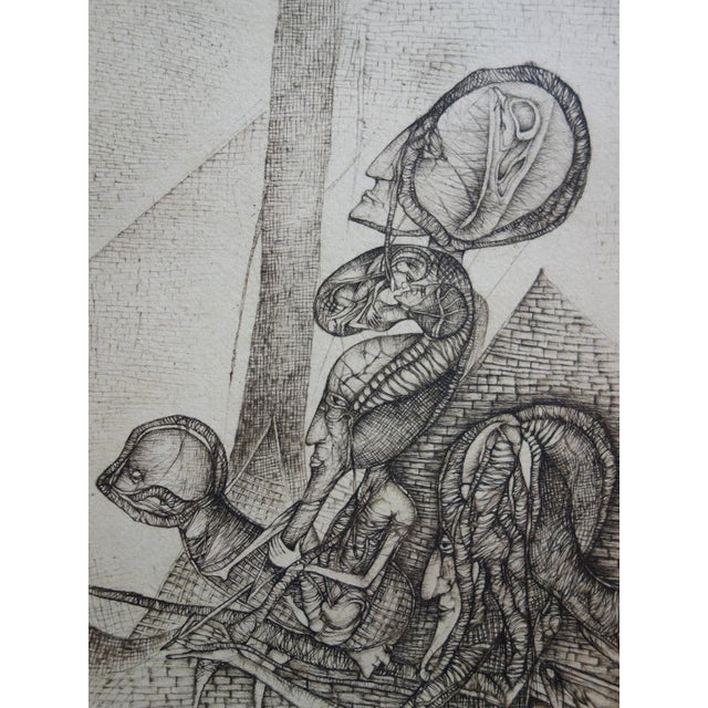 Fred Deux, The Chimneys of La Châtre, Original Engraving For Sale - Image 6 of 7