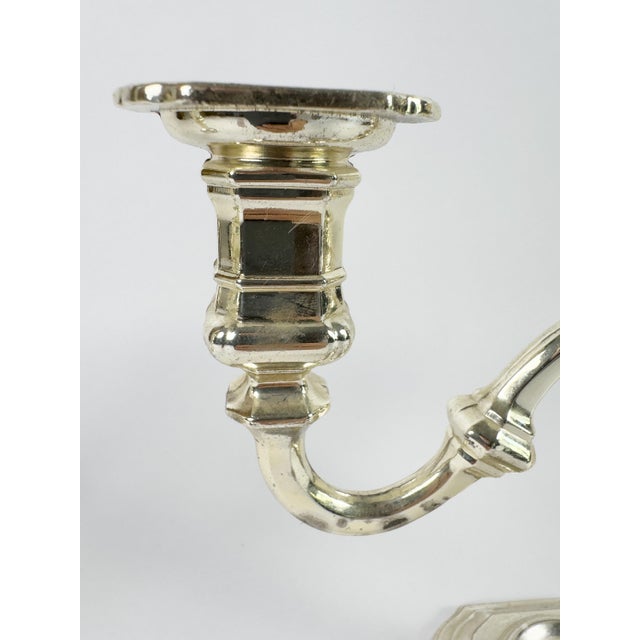 Pair of Vintage BMF Silver-Plated Three-Arm Candelabra, West Germany, Circa 1960s For Sale - Image 10 of 18