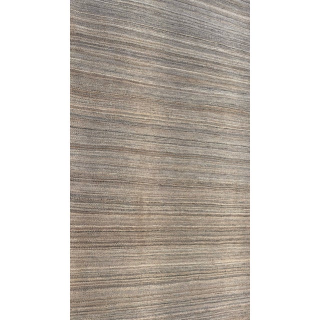Asian 1980s Small Flatwoven Beige Rug For Sale - Image 3 of 4