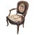 French Louis XV Brown Needlepoint Armchair Circa 1940 For Sale - Image 13 of 13