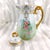 Ceramic 1940s Pale Blue Signed Hand Painted Teapot Sugar Bowl and Creamer Set For Sale - Image 7 of 17