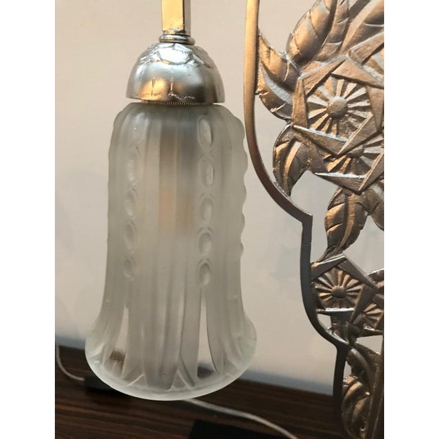 Geometric G Leleu French Art Deco Table Lamp For Sale In New York - Image 6 of 13