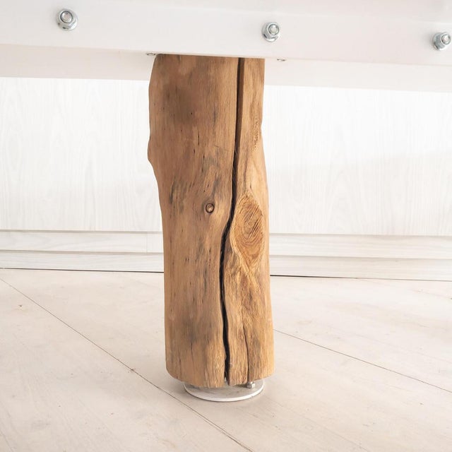 Early 21st Century Oval Bench in Steel and Wood, 2011 For Sale - Image 5 of 12